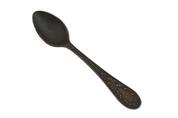 Old spoon isolated on white background
