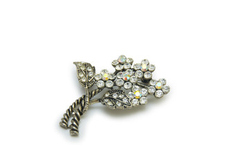 brooch on a white background.