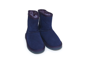 winter boots on white background