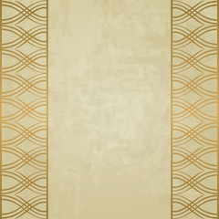 pastel background with a golden calligraphic borders