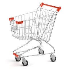 3d Shopping cart isolated - 47612488