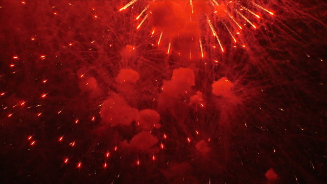 Night pyro show on Fourth of July