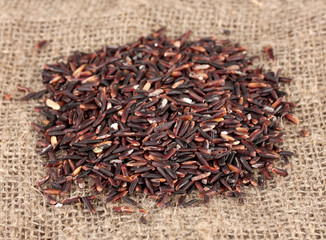 black  rice on sacking