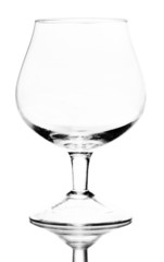 Empty glass isolated on white