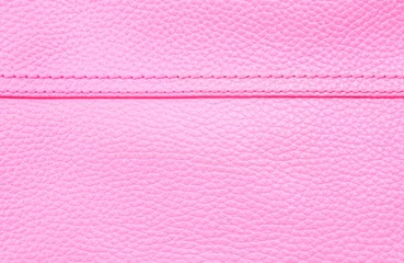 Foto op Canvas Close-up roze leder texture, background © katerinka_au