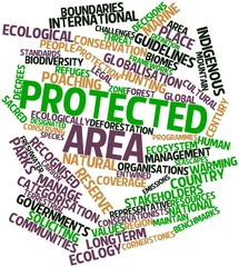 Word cloud for Protected area