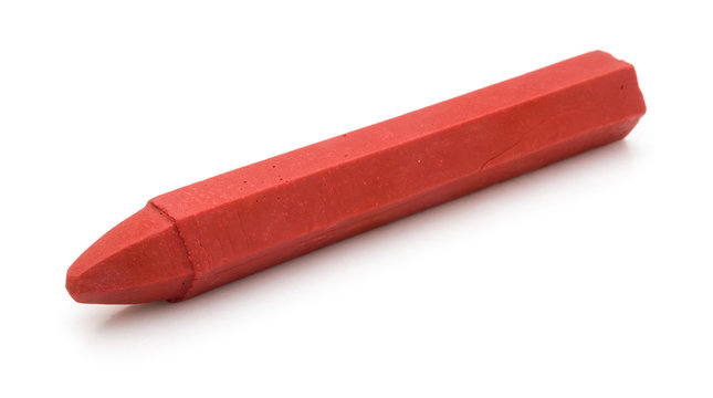 Red Crayon On White