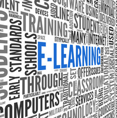 E-learning concept in tag cloud