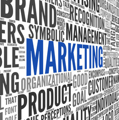 Fototapeta premium Marketing concept in word tag cloud