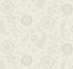 wedding template design, paisley floral pattern , India © SIRIUS*