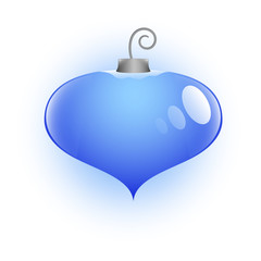 Heart Shaped Christmas Bauble Vector Illustration