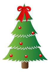 Classic Tree - Christmas Vector Illustration