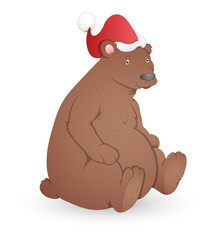 Bear - Christmas Vector Illustration