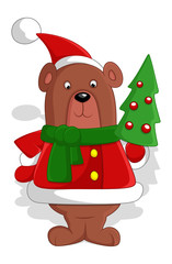 Bear - Christmas Vector Illustration