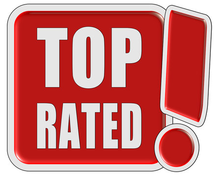 !-Schild rot qad TOP RATED