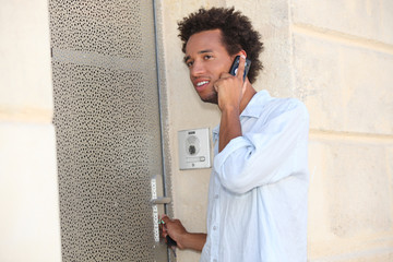 portrait of a man at door