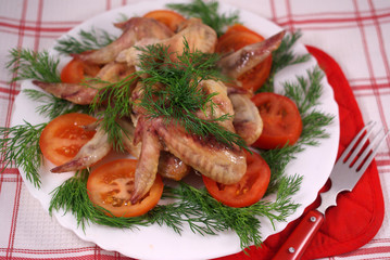 Grilled chicken wings