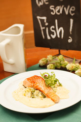 Salmon Steak with Vegetables