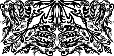 gorizontal black on white curl band