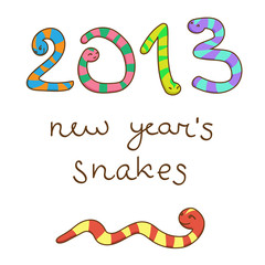 New Year's snakes 2013 (Vector)