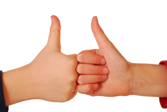 hands with thumbs up