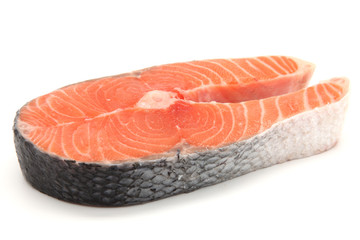 salmon isolated on white background