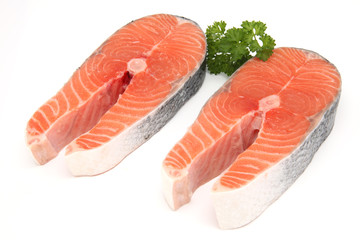 salmon isolated on white background