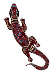 Lizard with decorative patterns - 47630812
