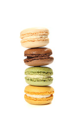 macaroons isolated on white background