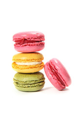 macaroons isolated on white background