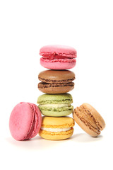 macaroons isolated on white background