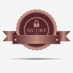 Retro security badge and label