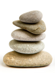Fototapeta na wymiar Stack of white stones balancing