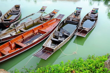 Fototapeta na wymiar Wooden boats