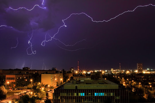 Lightning over Prague.