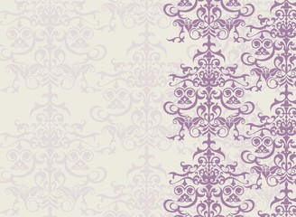 wedding template design, paisley floral pattern , India