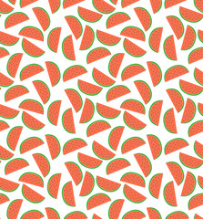 Watermelon slice seamless pattern