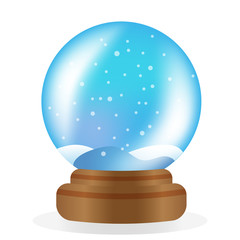 Snow globe isolated on white. Vector