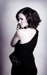 Fototapeta premium Fashion portrait of a young beautiful