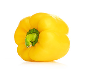 sweet yellow pepper isolated on white background