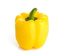 sweet yellow pepper isolated on white background