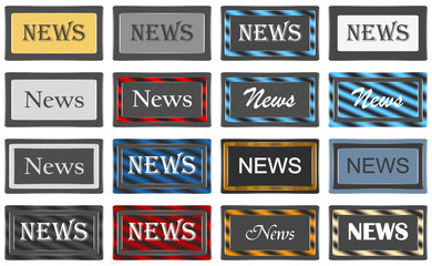 16 different plate "News"