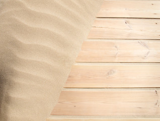 wood and sand