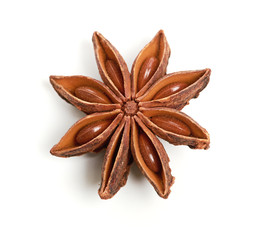 Star anise isolated on white background