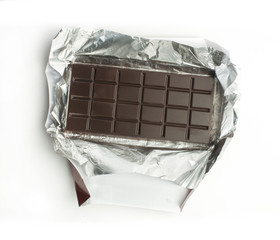 Chocolate bar in packaging