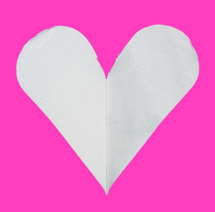 White paper heart