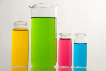 Glass laboratory equipment for science research