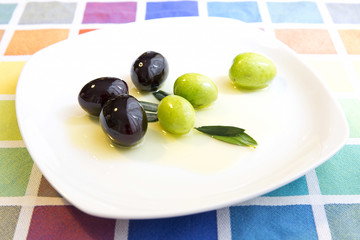 Olive oil condiment vegeterian food