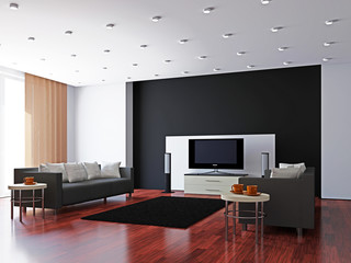 Livingroom with furniture and a TV
