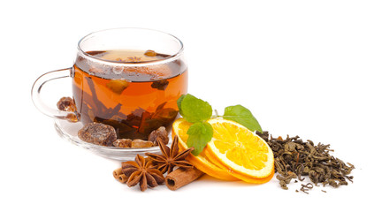 Cup of tea isolated on white